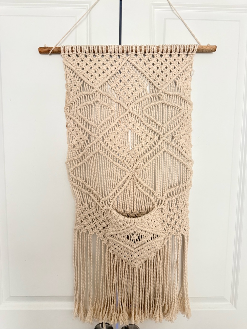 Handcrafted Macramé Wall Hanging - Cream Boho Decor